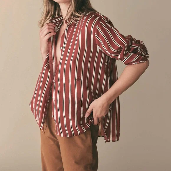 Doen Hava Button Down Shirt in Monaco Stripe - Picture 2 of 5